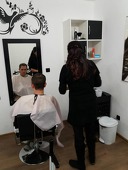 Боядисване на косата с боя на клиента, измиване + оформяне на прическа с четка и сешоар, от Салон Bibi fashion