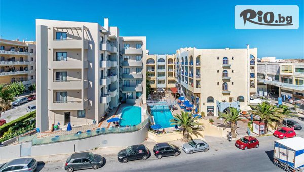 Ранни записвания за Септемврийски празници на остров Крит на 30м. от плажа! 4 All Inclusive нощувки + басейн, шезлонг и чадър в Hotel Lefkoniko Bay + самолетен билет, от Солвекс