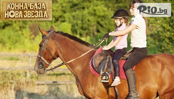 Вълнуващ урок по конна езда - 20 или 30 минути в гората или на манеж, от Конна база Нова Звезда