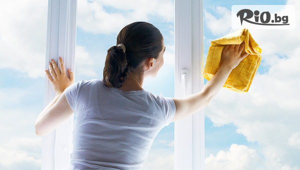 Двустранно почистване на прозорци и дограма в дом или офис до 70 кв.м. или до 100 кв. м., от АТТ-Брилянт