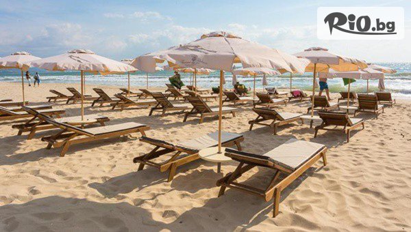 Лятна почивка в Кранево! All Inclusive нощувка + чадъри и шезлонги на плажа + басейни и СПА, от Балнеохотел Терма Палас 5* на 300м. от плажа