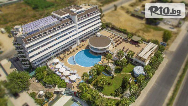 Самолетна почивка на 20 метра от плажа в Алания! 7 Ultra All Inclusive нощувки в Drita Resort and Spa 5* + басейни, чадъри и шезлонги на плажа, с полет от София