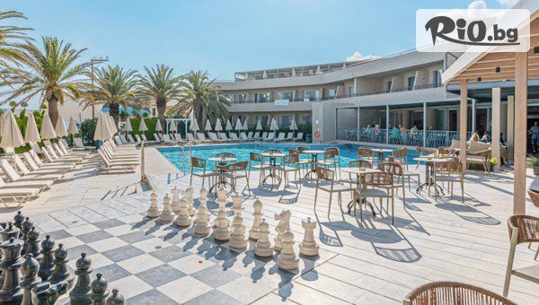 Лятна почивка на остров Крит! 7 нощувки със закуски и възможност за All Inclusive в Hotel Minos 4* + самолетен билет и летищни такси