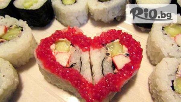 Романтика със Syshi Live - 3 сета по избор от 8,49 лв. с хапки под формата на сърце.Изненадай любимия!