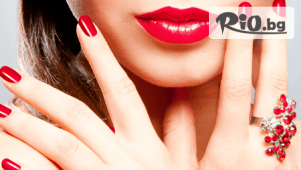 Изграждане на естествени нокти с гел, лакиране с гел лак, Безплатно сваляне на стар гел лак и неограничен брой декорации само за 19.90лв, от Фризьорски салон Таня