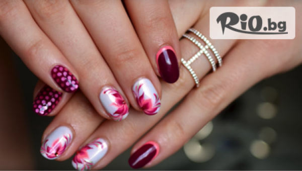 Ноктопластика чрез изграждане с гел лак Clarissa + неограничен брой декорации и БЕЗПЛАТНО сваляне на стар лак - за 25.90лв, от Салон за красота Goldy Style