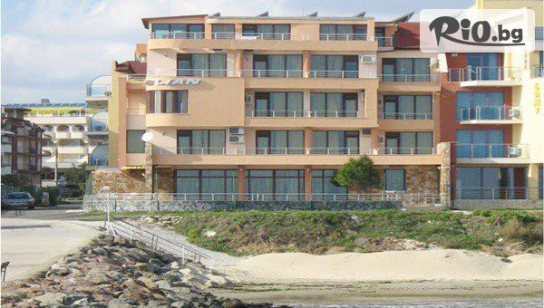 Промо оферта за Лятна почивка на първа линия на плажа в Равда! 5 нощувки със закуски и вечери с Морска гледка, от Хотел Блян