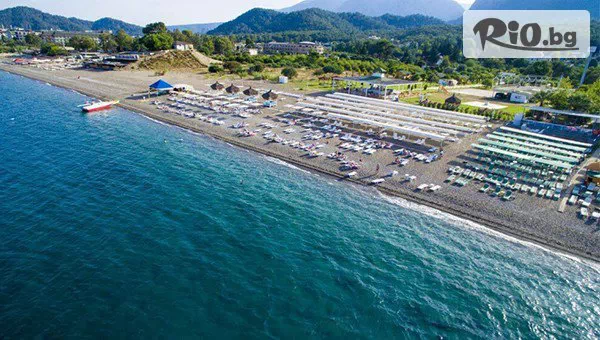 Самолетна почивка на 100 м. от плажа в Elamir Resort Hotel 4*, Кемер през Май и Юни! 7 All Inclusive нощувки + открит басейн, чадъри и шезлонги на плажа, с полет от София