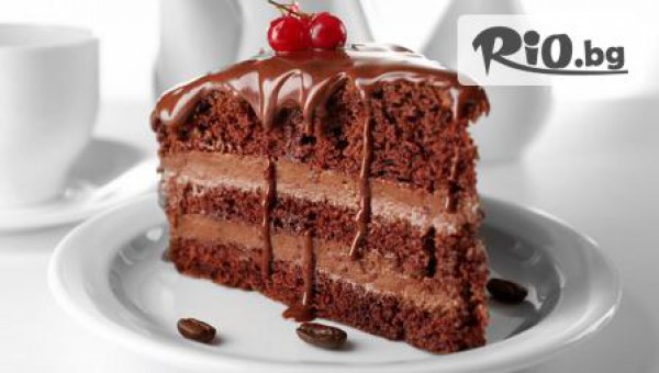 Сладко изкушение от Фреш - Кафе Елит! Вкусно парче торта + фреш от портокал