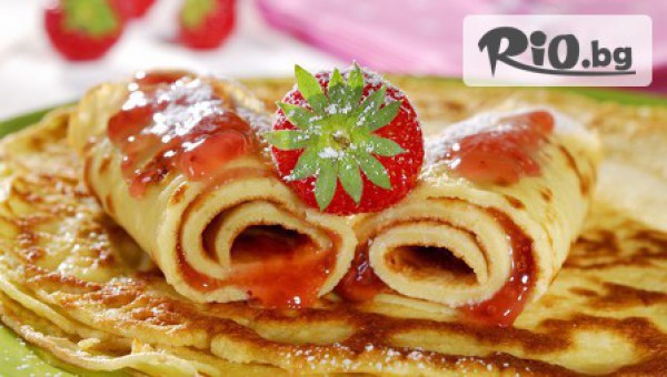 Сладко изкушение от Фреш - Кафе Елит! Вкусна палачинка, изпечена на място със сладко или шоколад по избор + Нес кафе Alegria