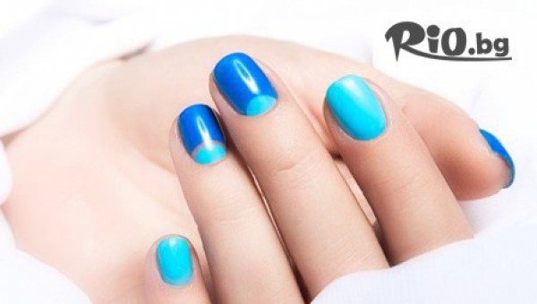 Дълготраен маникюр с гел лак Bluesky + БЕЗПЛАТНО сваляне и неограничен брой декорации само за 9.49лв, от Фризьорски салон Таня