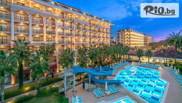 Самолетна почивка на първа линия в Club Sun Heaven 5*, Алания през Юли и Август! 7 Ultra All Inclusive нощувки + 2 открити басейна и водна пързалка, с полет от София