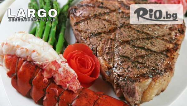 Вкусно предложение за свежа Салата /300гр/ и Основно ястие с гарнитура /300гр/ по избор с 54% отстъпка за 9.91лв, от Ресторант и Бар Largo