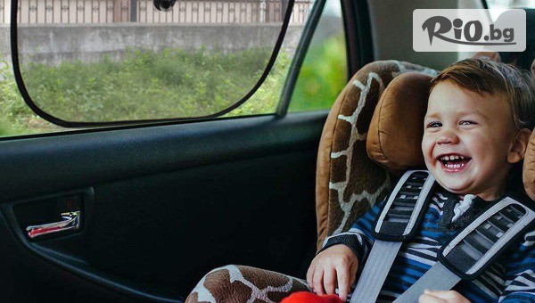 2 броя сенници за странично стъкло на автомобил + 2 броя вакуумки за закрепване, от Svito Shop
