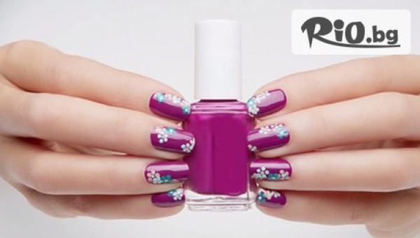 Маникюр - класически в цвят по избор или френски със заздравяваща кератинова терапия + 4 броя декорации - за 5.40лв, от Салон за красота Алая