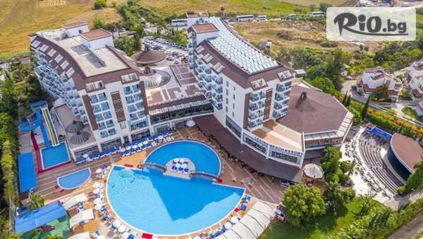 Самолетна луксозна почивка на 50 метра от пясъчните плажове на Сиде! 7 All Inclusive нощувки в Cenger Beach Resort & Spa 5* + 2 открити басейна и 2 водни пързалки, с полет от София