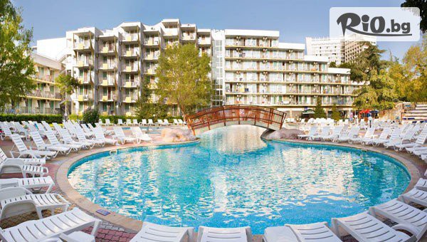 Лято 2026 в Хотел Лагуна Маре 4*,  на 50м. от плажа в Албена! All Inclusive нощувка + басейн, 2 шезлонга и 1 чадър на плажа, от 8 до 21.06 и от 7 до 13.09