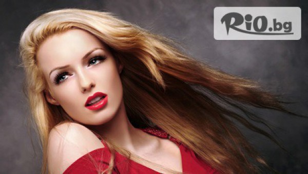 Красива коса от Студио-V! Боядисване с боя на клиента с или без подстригване + Изсушаване право, или на четки от 7.90лв.