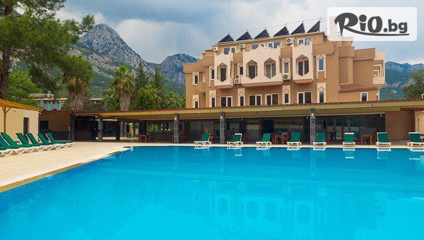 Самолетна бюджетна почивка в Alexius Beach Hotel 4*, на 20 метра от плажа в Кемер! 7 All Inclusive нощувки + открит плувен басейн, чадъри и шезлонги на плажа през Септември и Октом