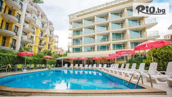 LAST MINUTE оферта за почивка в Слънчев бряг до 17 Юли! Нощувка на база All Inclusive Light + басейн, шезлонг и чадър + Безплатно за дете до 12 г., от Хотел Дева