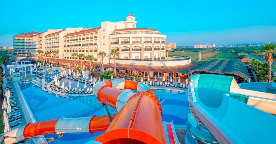 7 Ultra All Inclusive нощувки + открити басейни и водни пързалки в Port River Hotel & SPA 5*, Сиде, самолетен транспорт