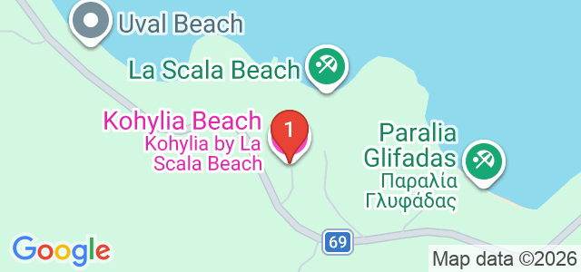 Kohylia Beach Карта