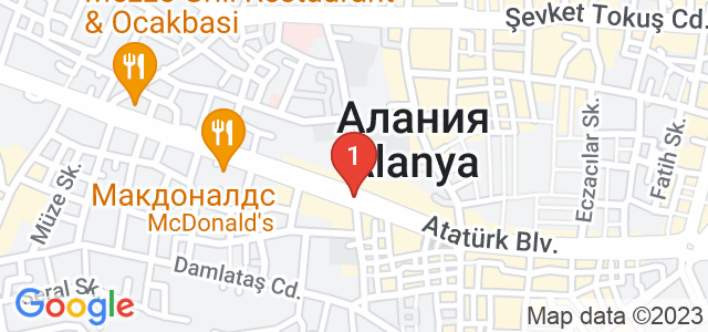 Antik Hotel Alanya Карта