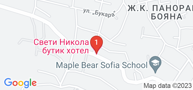 Бутик хотел Свети Никола Бояна Карта