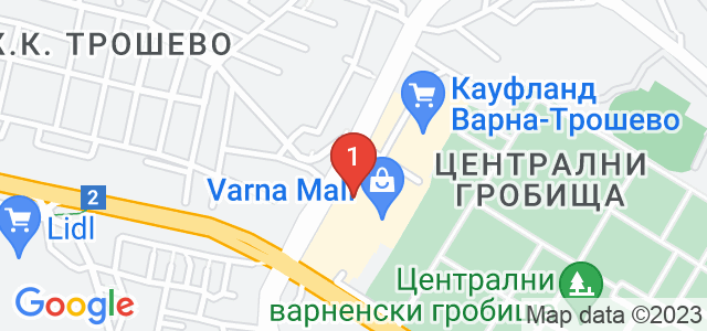 Тенис клуб и кафе Мол Варна Карта