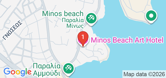 Minos Beach Art Hotel Карта