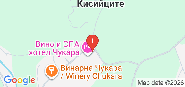 Вино и СПА хотел Чукара Карта