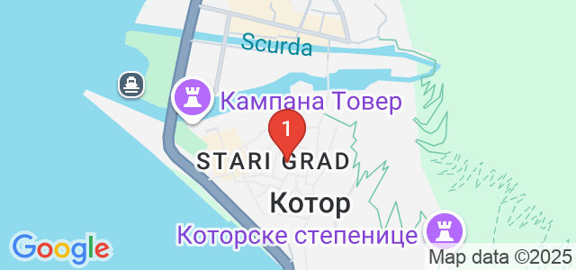 Котор Карта