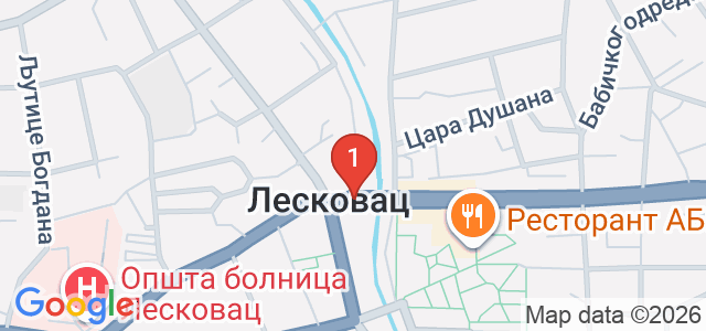 Лесковац Карта