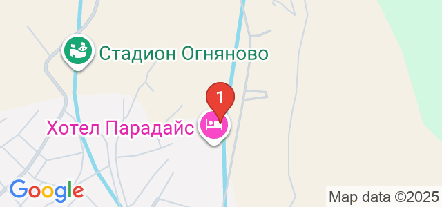 Хотел Огняново Карта